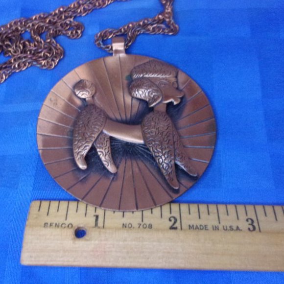 Bell Trading Post Copper Poodle Pendant Necklace - Picture 7 of 7